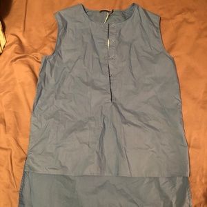 Blue Womens Shirt Sleeveless